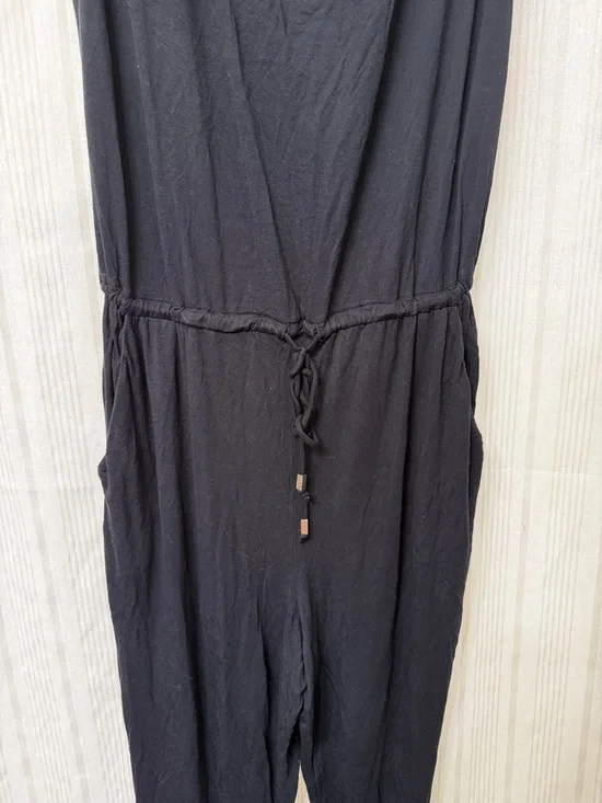 Mossimo Black Drape Neck Jumpsuit with Pockets - Picture 4 of 7